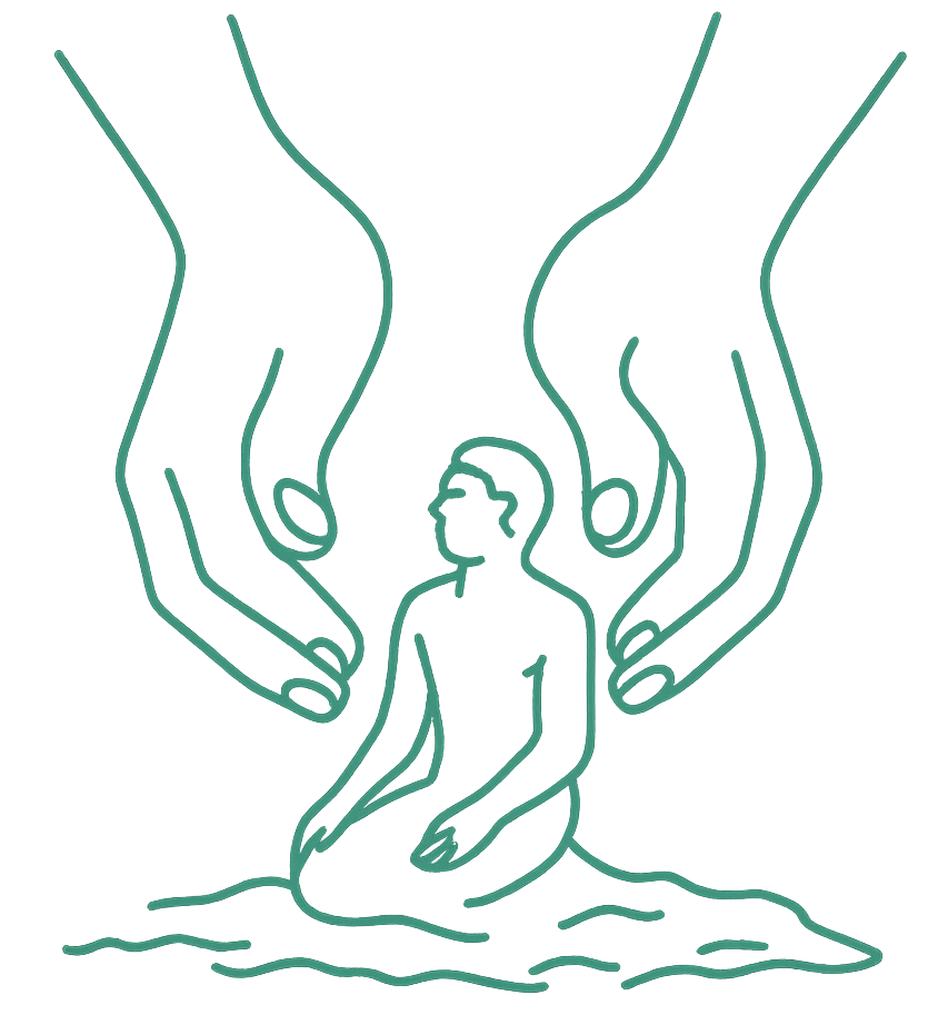 Line drawing of Aruru forming Enkidu